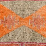 3x12 Turkish Runner Faded Pink & Grey Turkish Wool Runner Rug, 96x352Cm