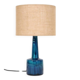 Rare Jørgen Holstein ceramic table lamp / mid-century Danish modern design / lamp / turquoise / 1960s / 1970s