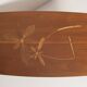 Antique mid-century coffee table, vintage, hand-painted beech wood, Germany, 1960s.
