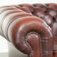 Cowhide Chesterfield armchair in a classic English style