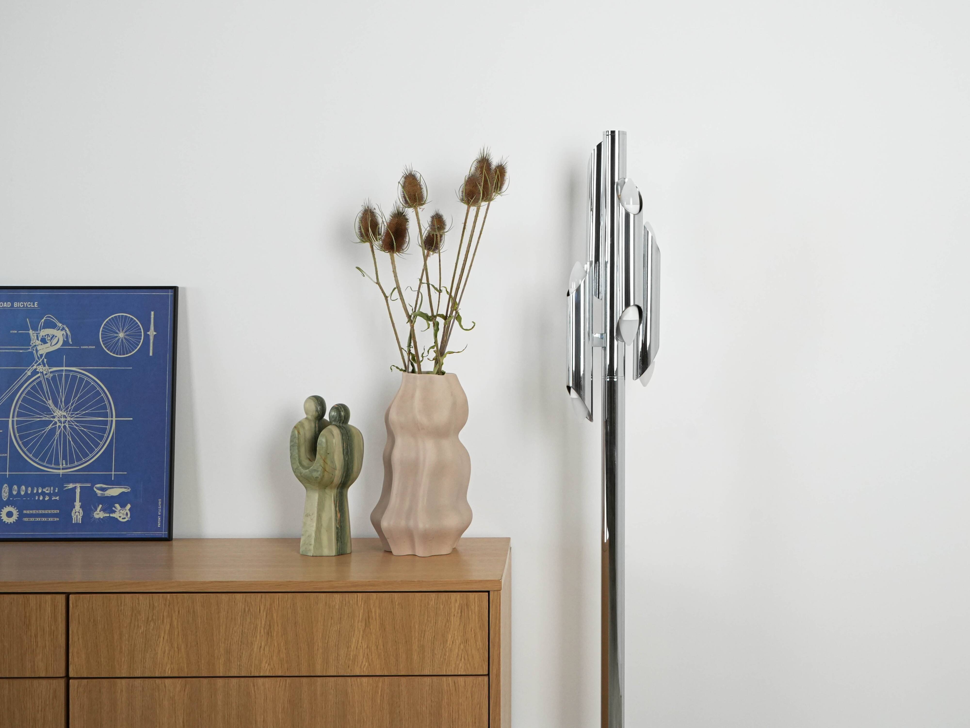 Metal floor lamp, Space Age, manufactured in Italy