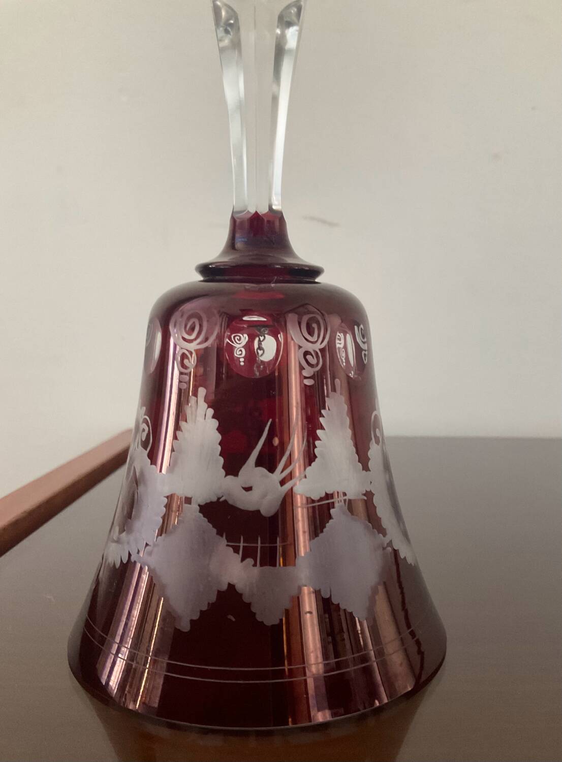 Bohemian crystal table bell