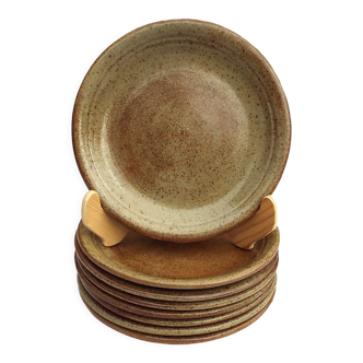8 stoneware dessert plates