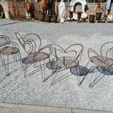 Heart-shaped iron garden chairs