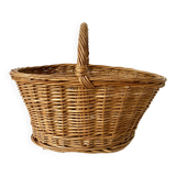 Braided wicker basket