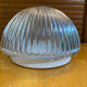 Vintage White Metal Support + Moulded Glass Ceiling Light Fixture