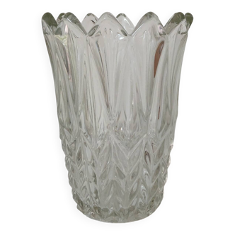 Glass vase, "wheat ears" motif