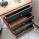 Chest of 4 drawers 40s feet compass raw wood and darjeling color