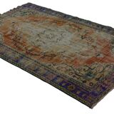 Turkish Anatolian Handmade Vintage Area Rug 258 cm x 161 cm