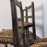 Ensemble de 6 chaises paillées