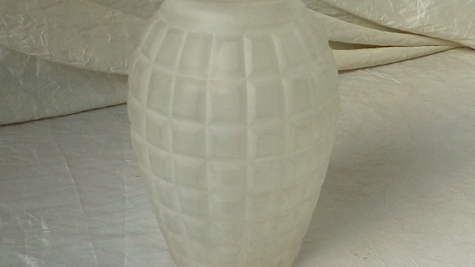 Molded glass vase press art deco period
