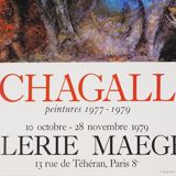 Marc CHAGALL: The violinist above the city - Original vintage poster signed