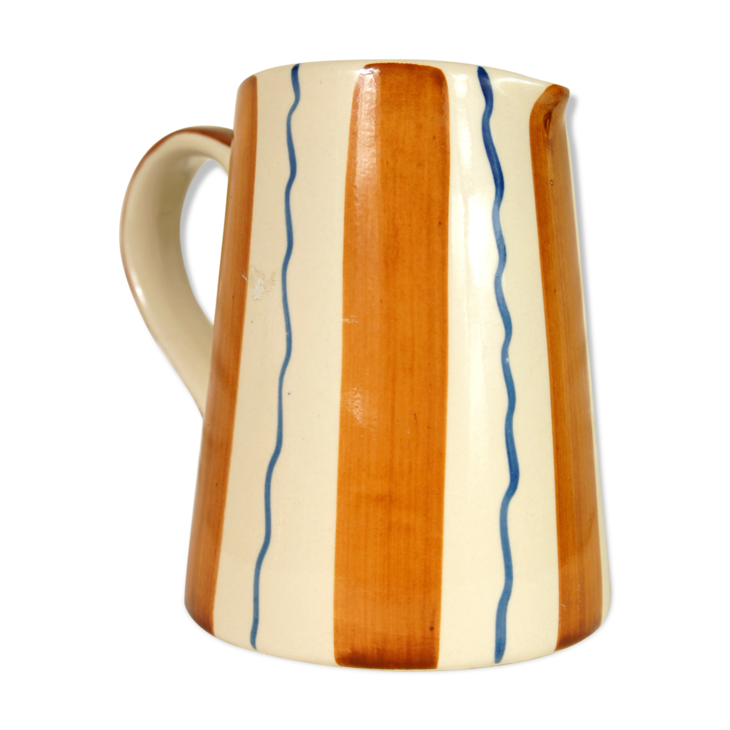 Painted ceramic pitcher