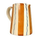 Painted ceramic pitcher