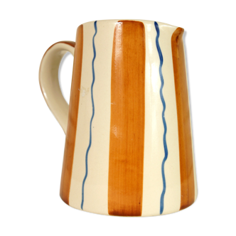 Painted ceramic pitcher