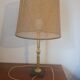 Lampe de table a poser ou pour chevet vintage années 60-70 base marbre noir (un morceau recollé) pied