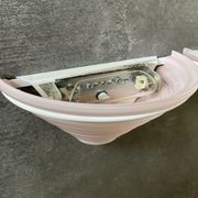 Pair of vintage frosted glass wall lamps 70s-80s