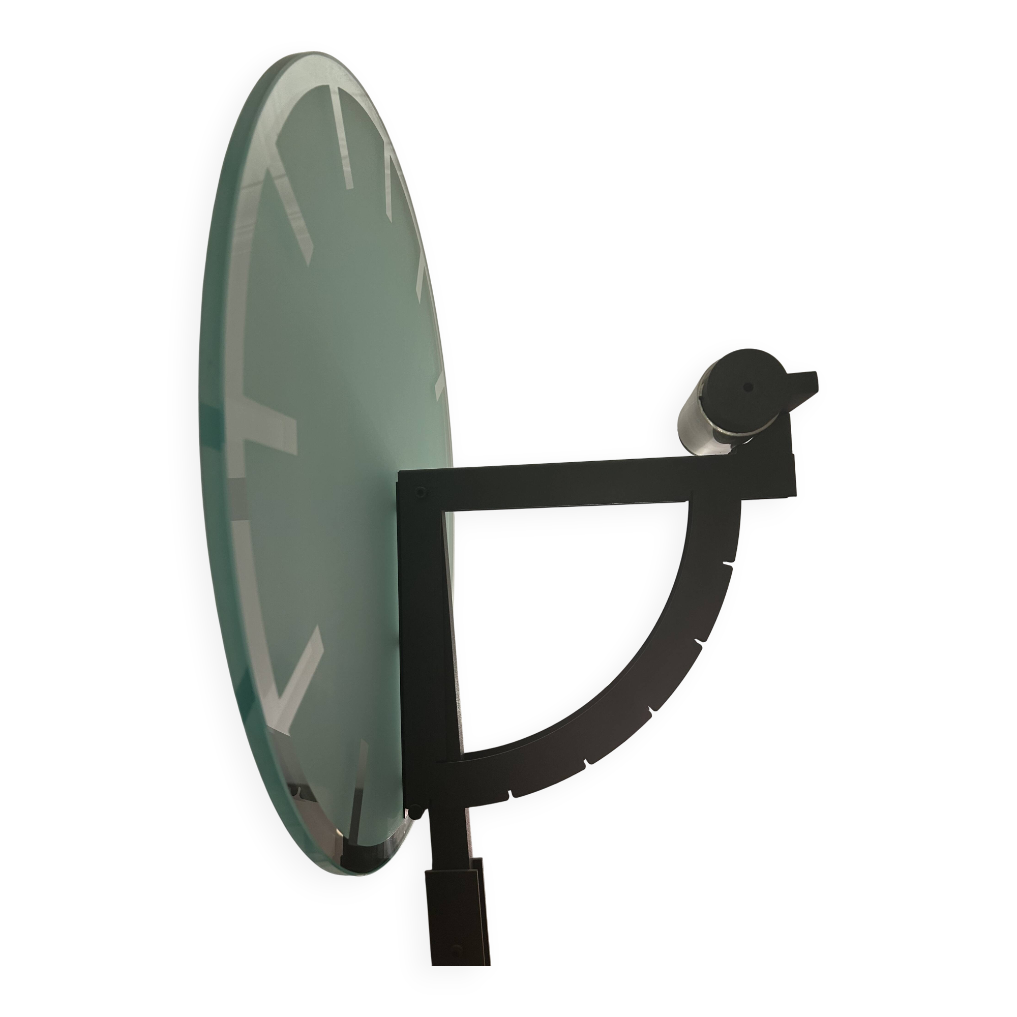 Rare designer dial lamp in cast steel