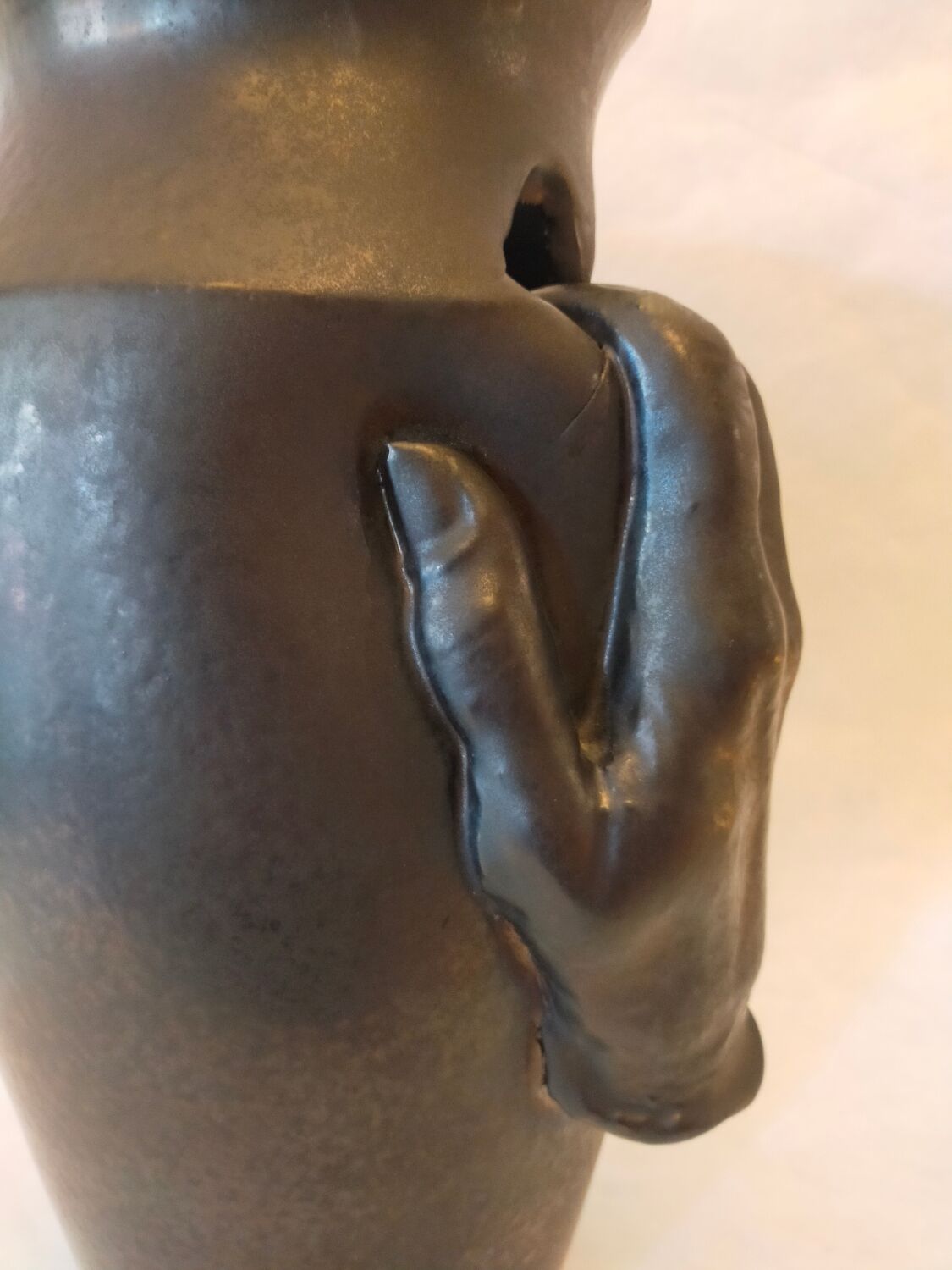 Vase en céramique, circa 50/60, signé