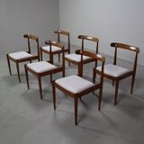 Set of six Alfred Hendrickx Model 500 dining chairs in Rosewood,