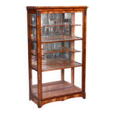 Vitrine Biedermeier tchèque en noyer et épicéa, années 1830