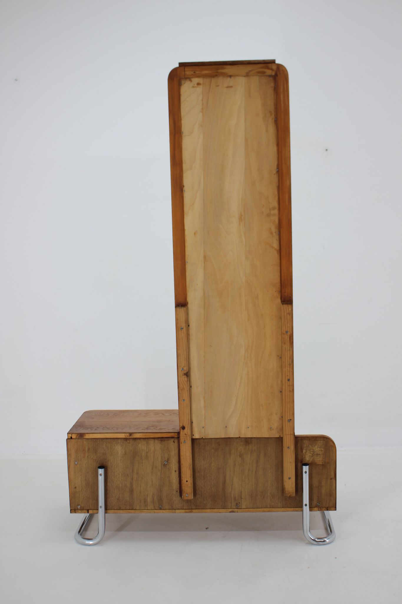 Oak mirror Czechoslovakia 1950s 167x95cm