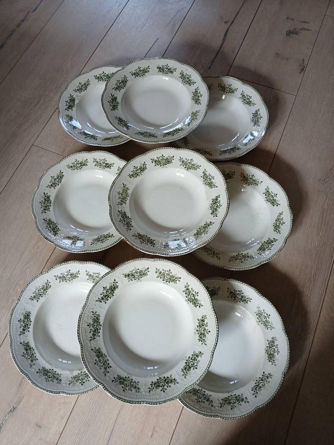 9 Badonviller Terre de Fer soup plates