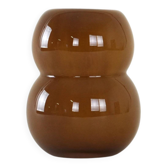 Caramel glass vase, Danish design, 1960s, made in Denmark