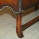 Victorian restored George II style high-back leather canapé