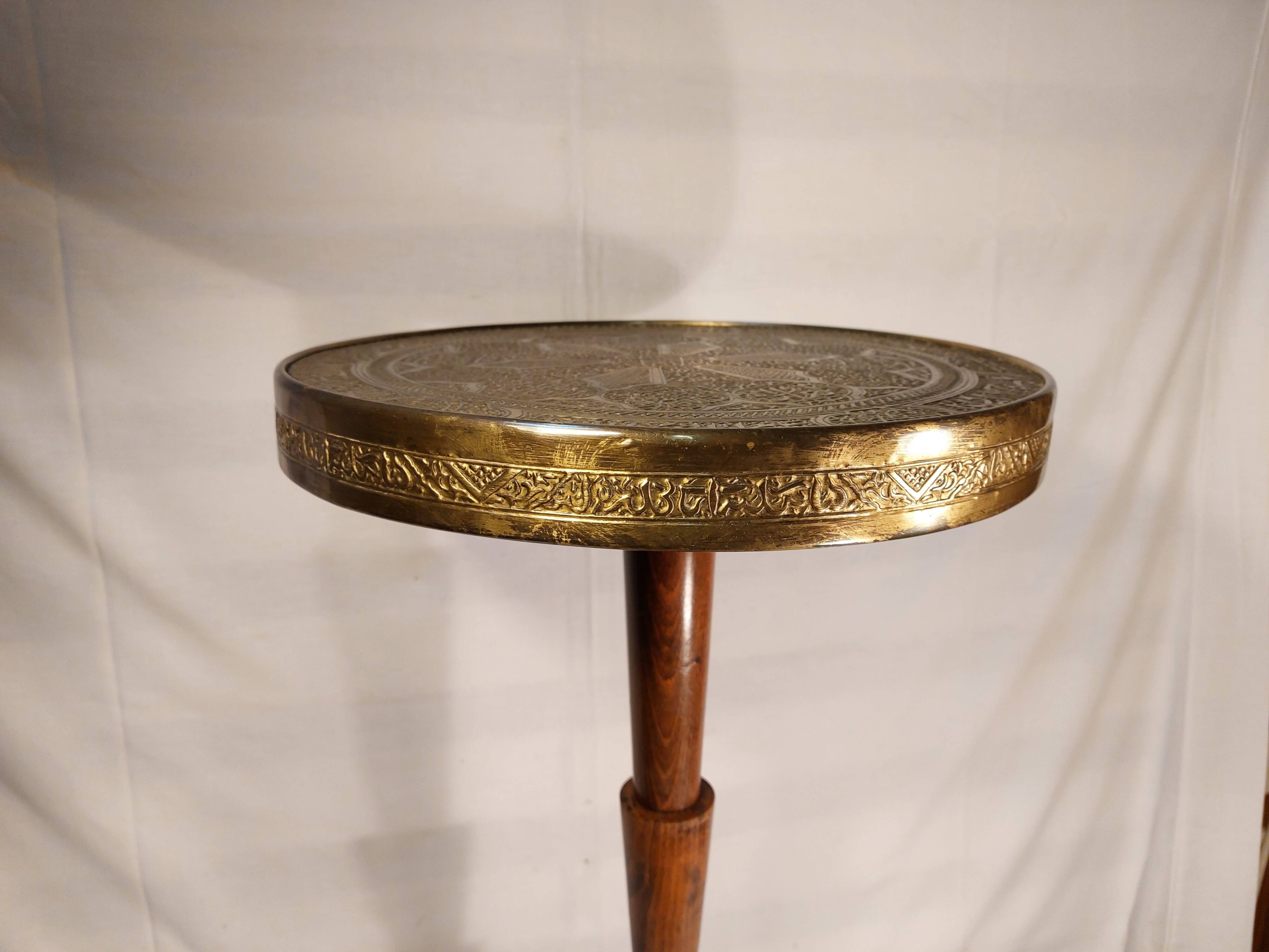 Oriental vintage pedestal table tea table