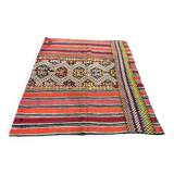 Neutral Orange Turkish Wool Kilim