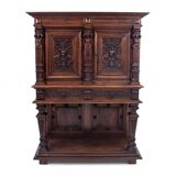 Figural Renaissance cabinet, France, around 1870.