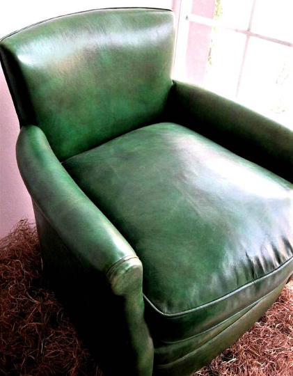 Green club armchair