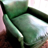 Green club armchair