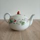 Strawberry porcelain teapot France