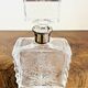 Crystal and 925 silver whisky decanter – Engraved floral decoration
