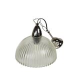 Massive Prisma pendant lamp, ribbed glass, Belgium, 1970s