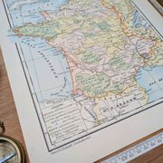 Printed in 1900, France in 1453. Original Authentic Vintage.