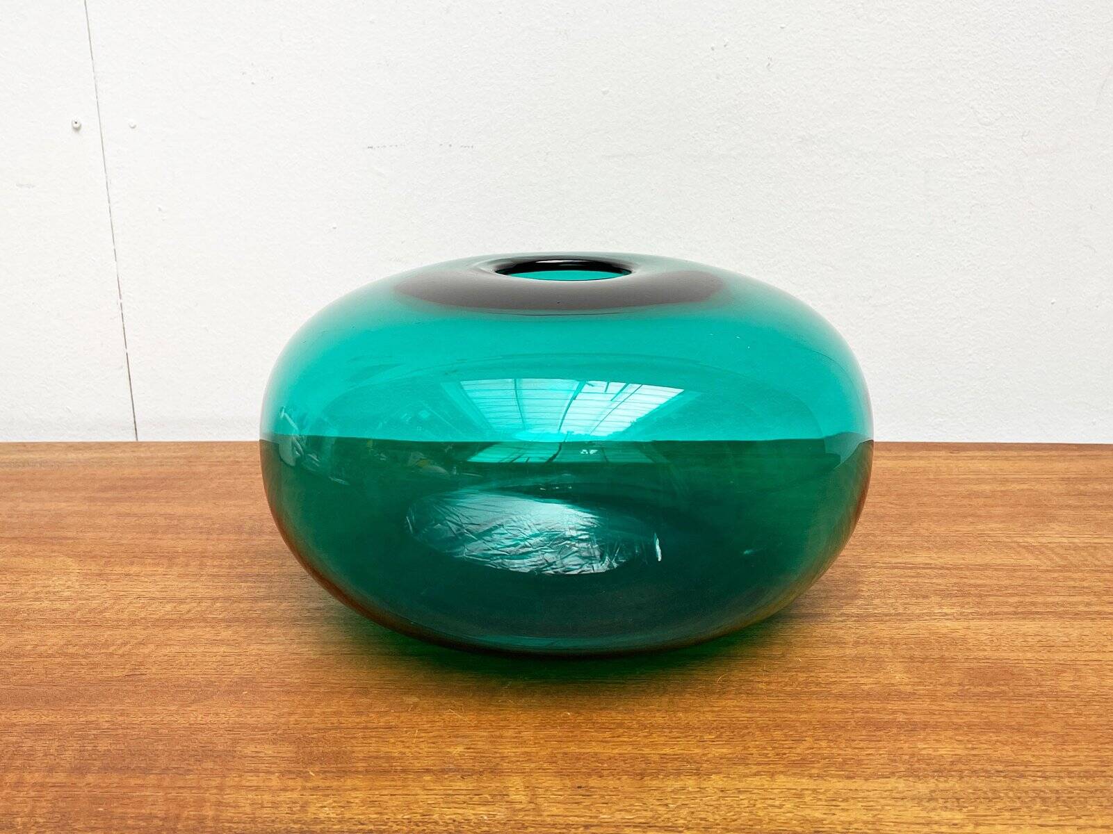 Large vase from the Swedish Stockholm series, handmade glass from Ikea, 1990s.