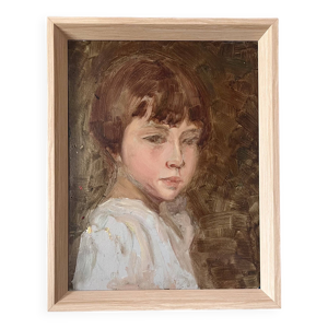 Portrait à l'huile sur - carton