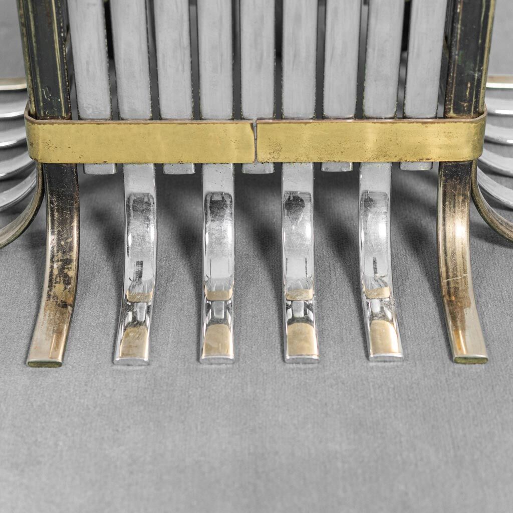 Dining table steel brass 70