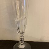 6 antique champagne flutes with cut sides