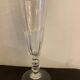 6 antique champagne flutes with cut sides