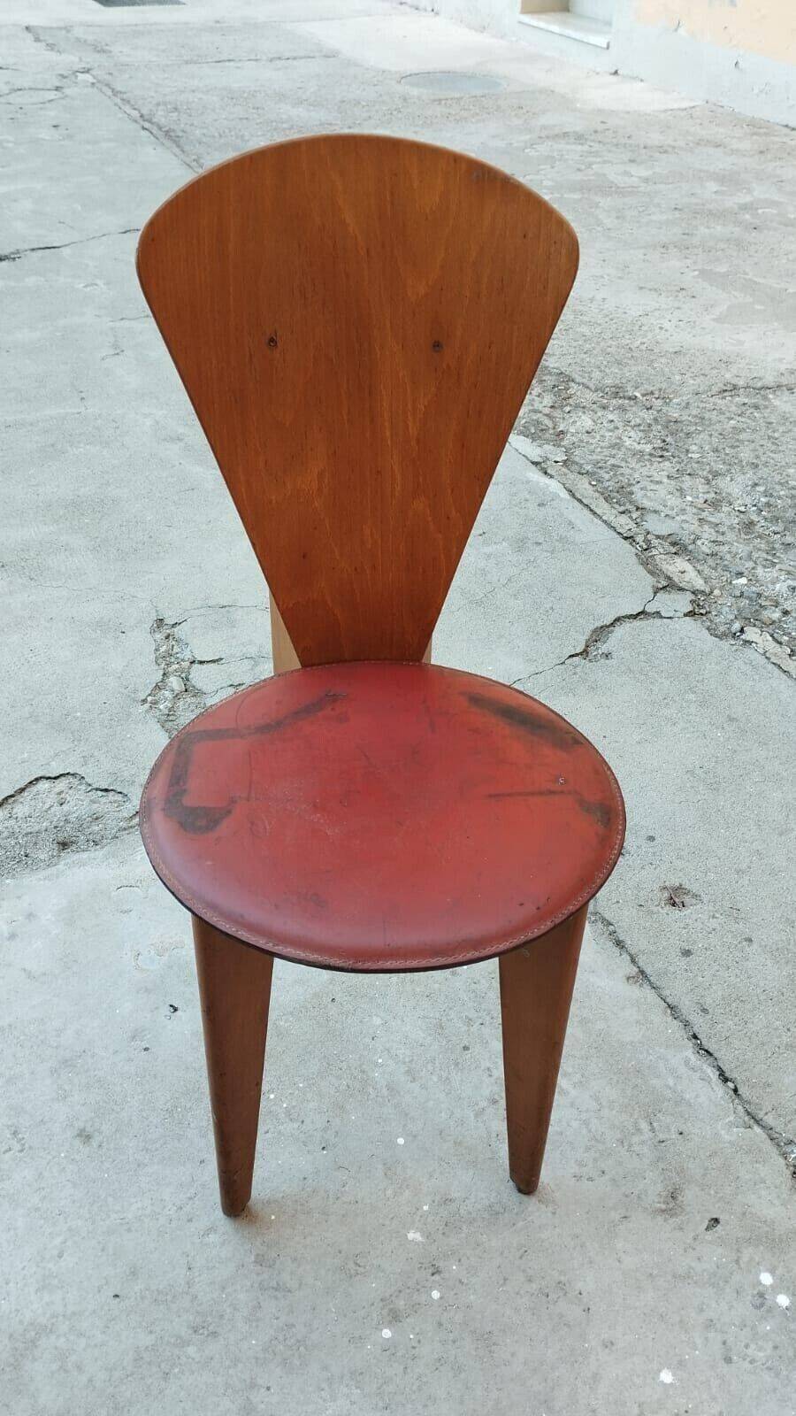 Beautiful Callegari design chair from the 70s, vintage wood