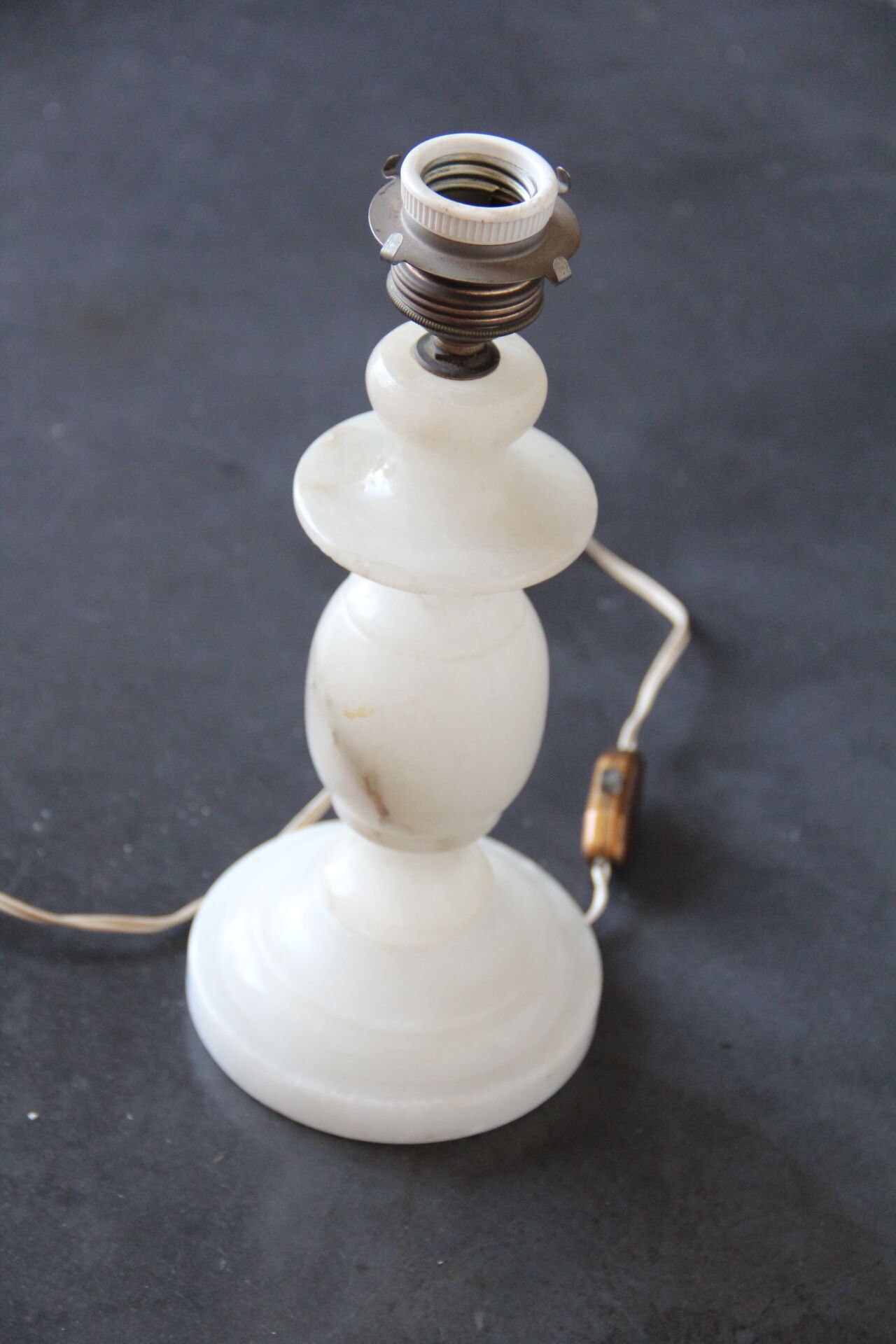 White marble lamp foot