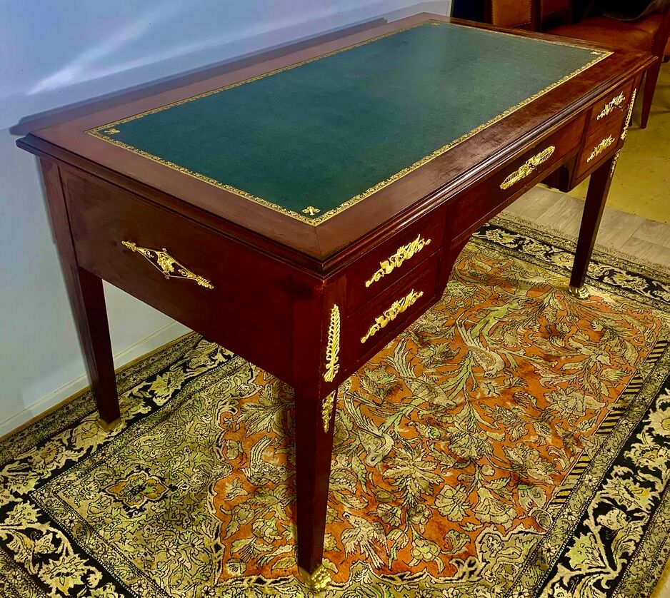 Empire style desk Return from Egypt, double-sided, mahogany, gilded bronzes