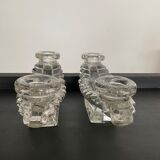 Pair of Art Deco glass chandeliers