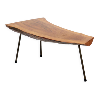 Tree trunk style tripod table by carl aubock