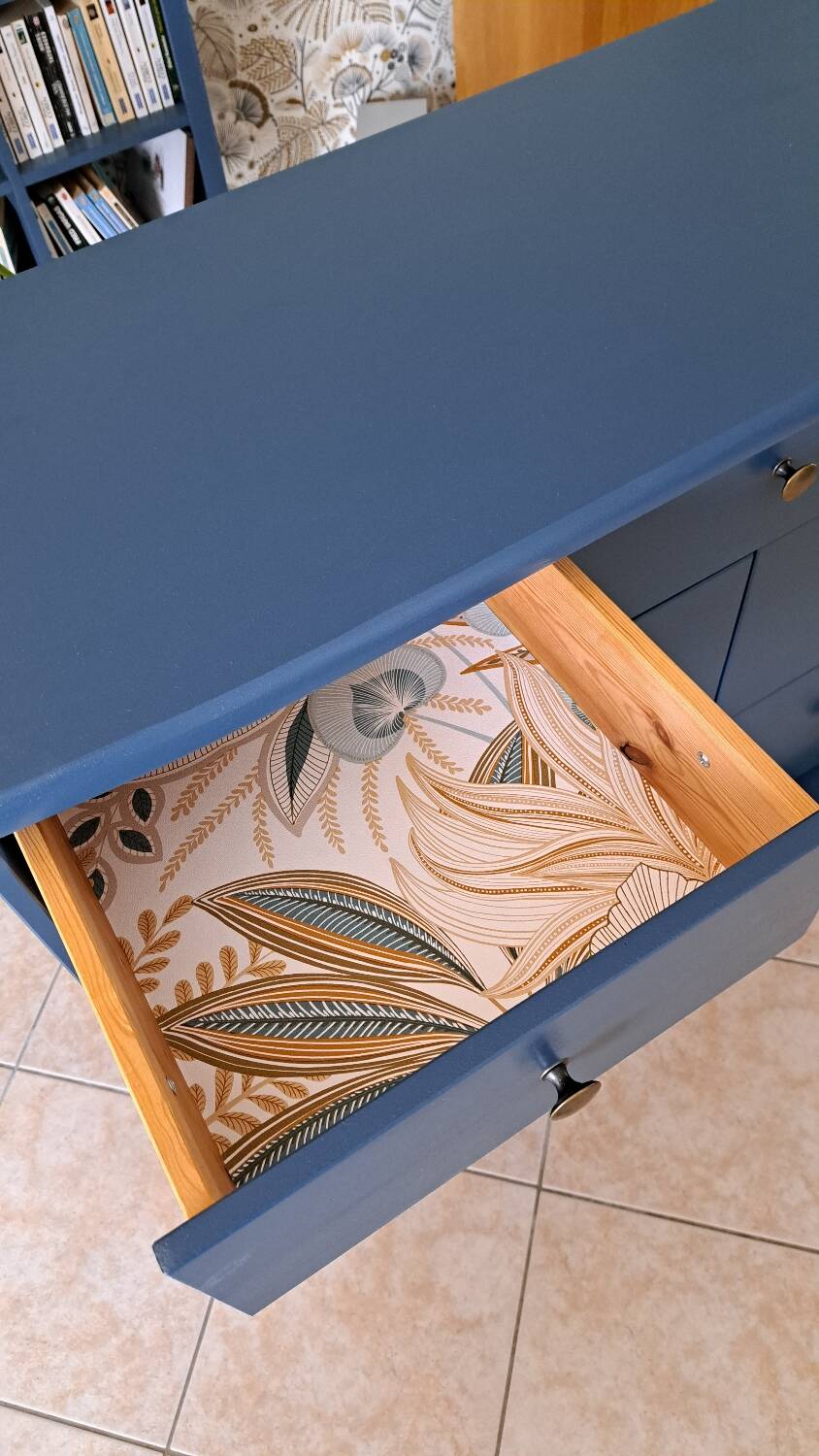 Large Rød Sødgren blue ganne chest of drawers