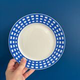 Set of 6 Guy Degrenne dessert plates, vintage blue pareo model - serv